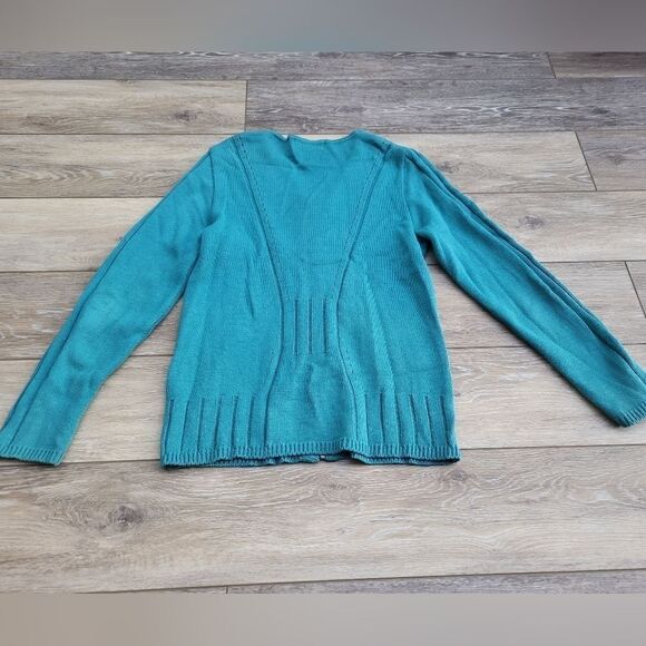 Parkhurst zip up Cardigan teal - Picture 9 of 10